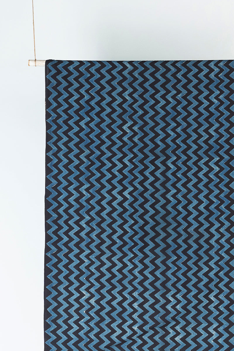 Cotton Fabric - Eirukh Black & Indigo