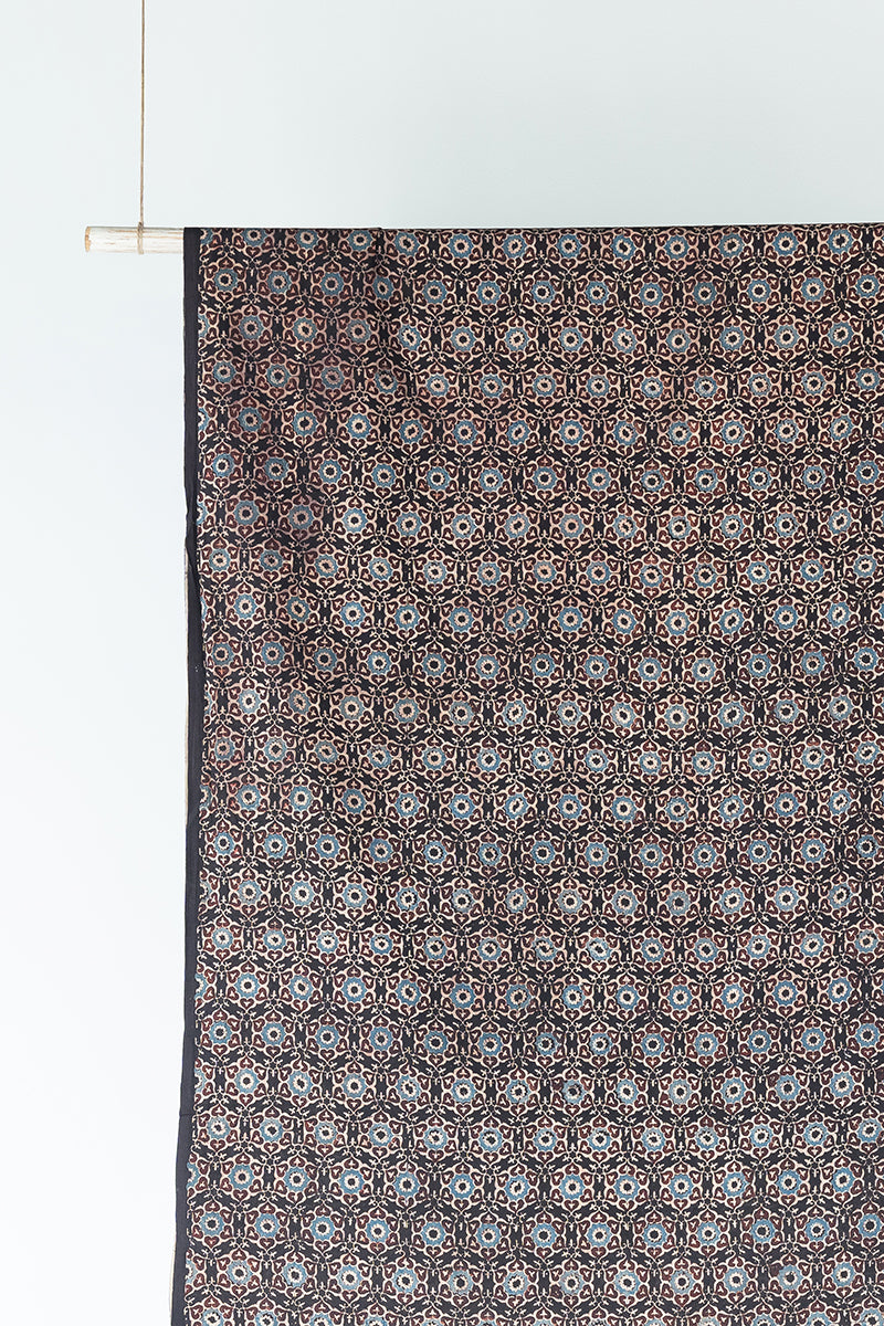 Cotton Fabric - Masara Black & Maroon