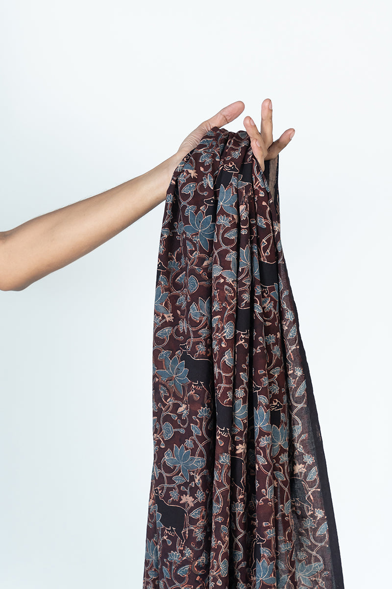 Cotton Fabric - Shalom Black & Maroon