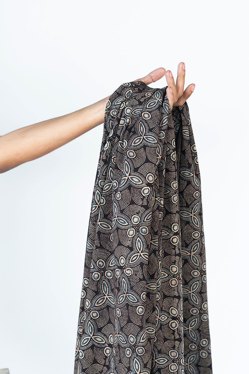 Cotton Fabric - Tridha Black