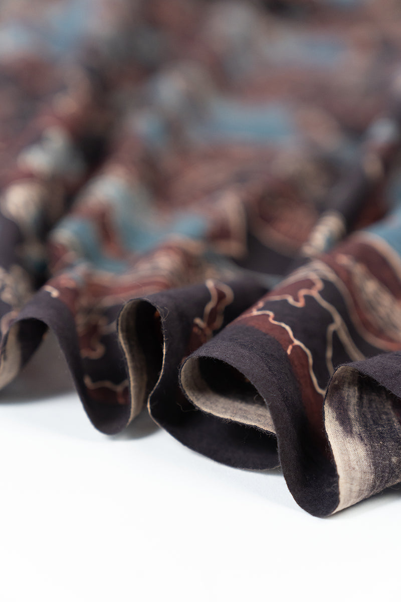 Cut Fabric - Yakbid Black & Maroon