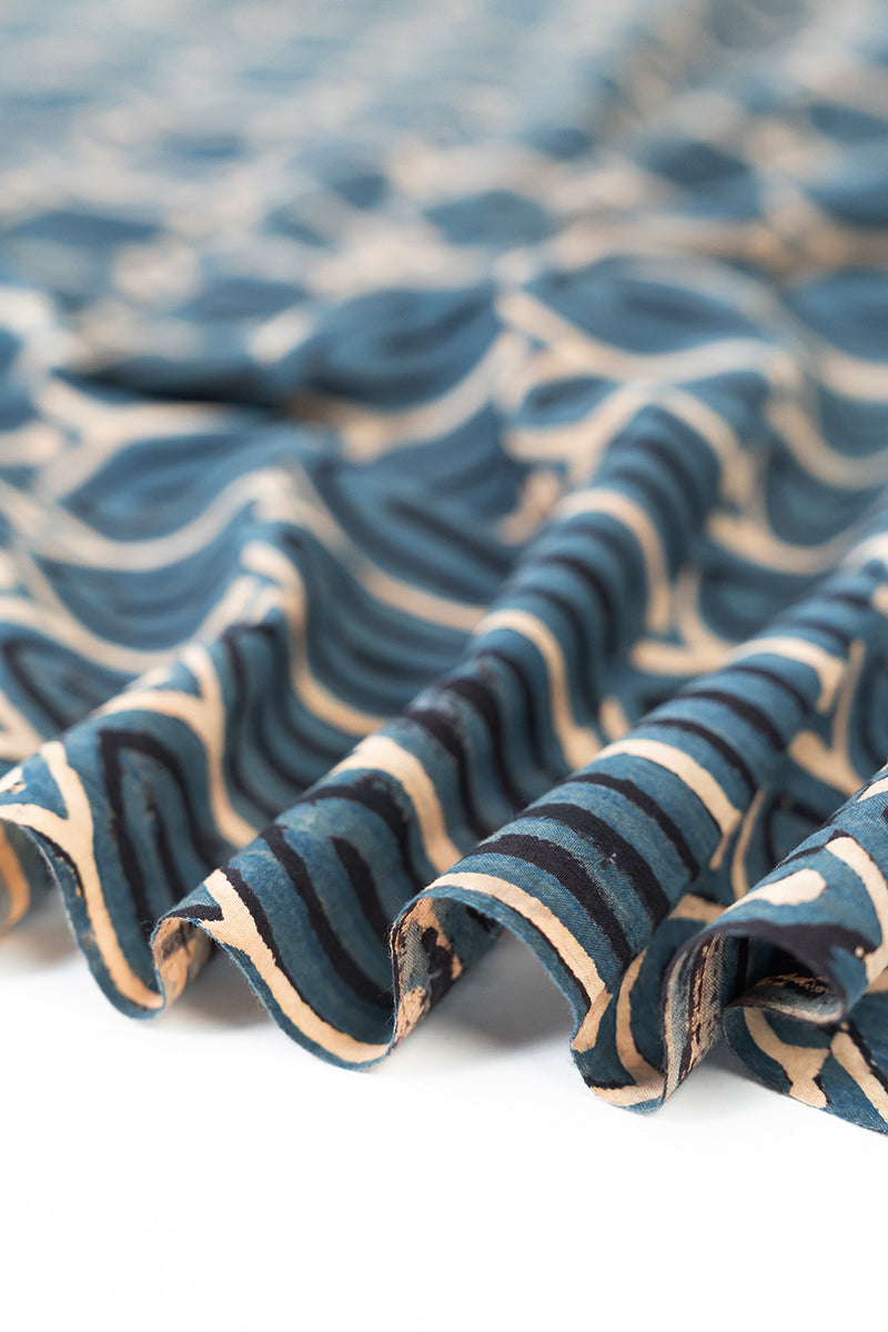 Cotton Fabric - Yamira Black & Indigo