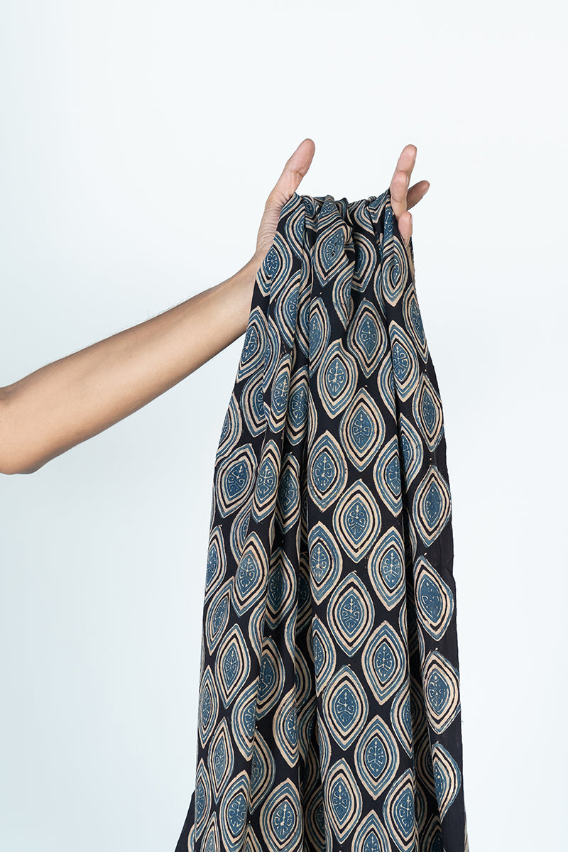 Cotton Fabric - Nakhali Black