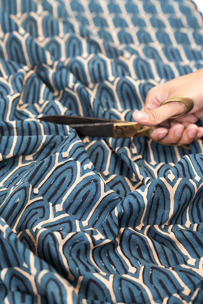 Cut Fabric - Yamira Black & Indigo