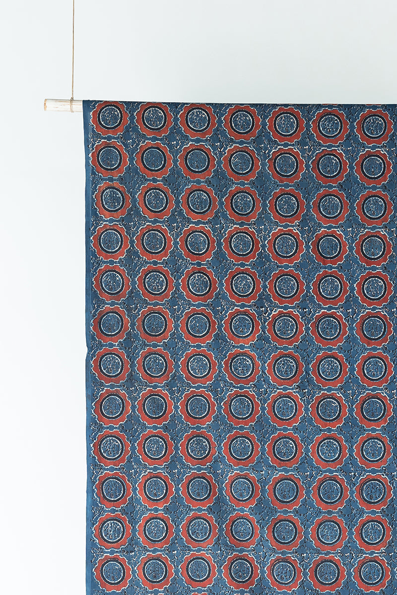 Cotton Fabric - Nahal Indigo & Red