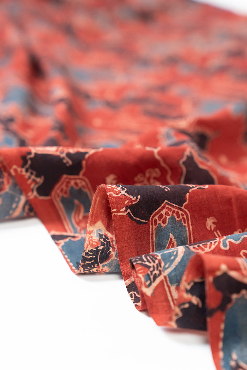 Cotton Fabric - Yakbid Red