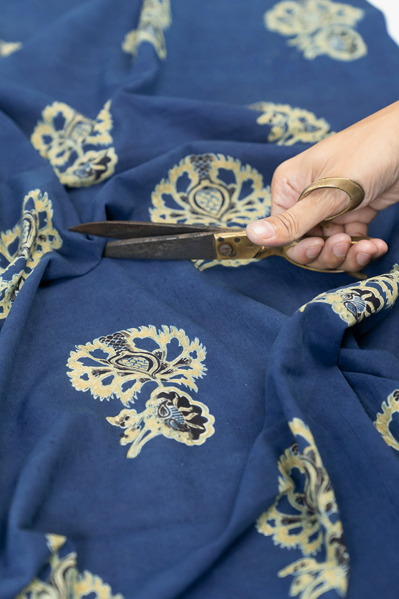 Cut Fabric - Giyah Indigo & Henna