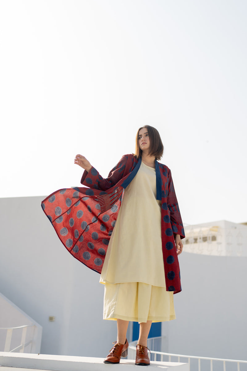 Cropped Collar Overlay-Red