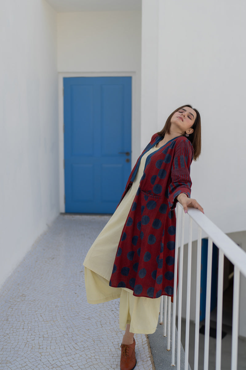 Cropped Collar Overlay-Red