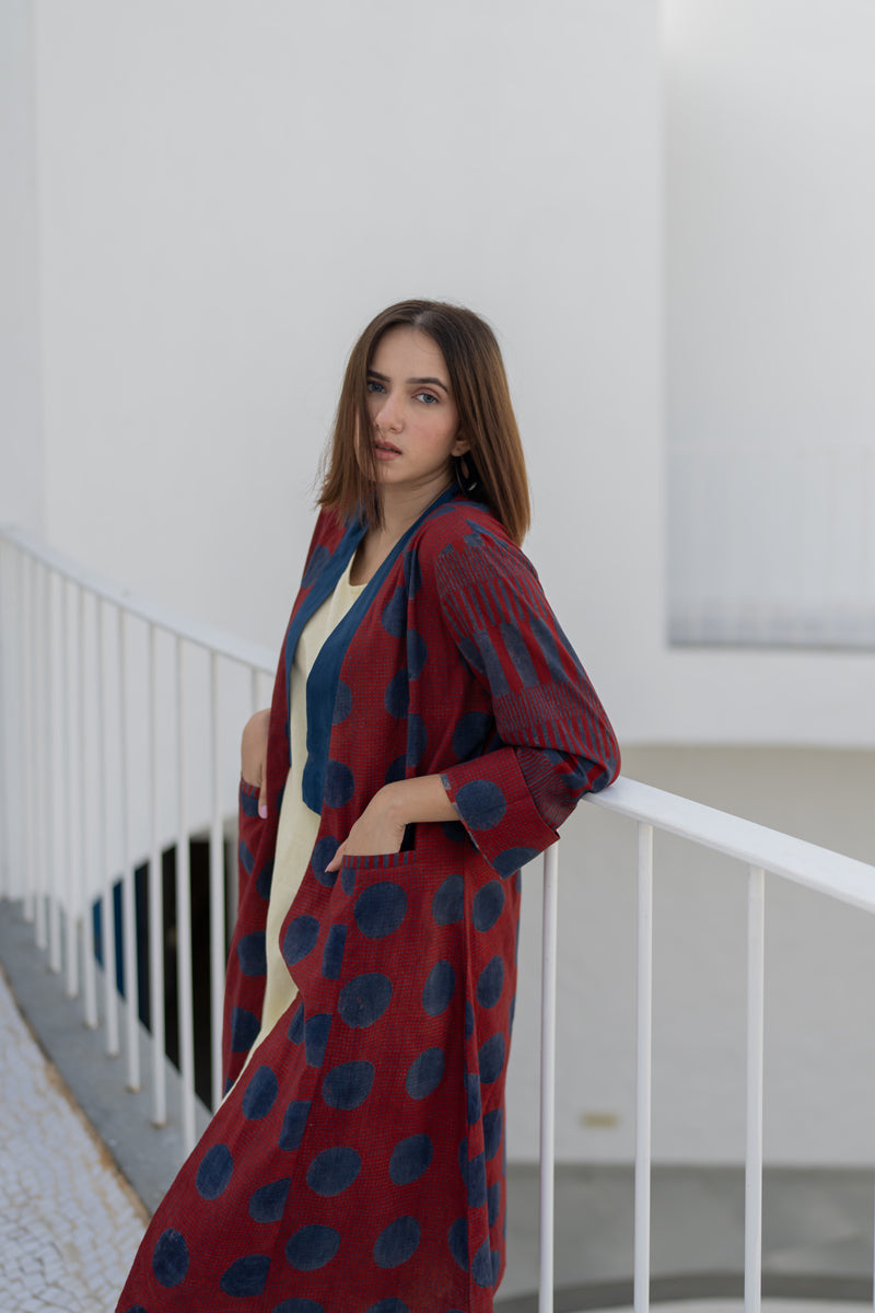 Cropped Collar Overlay-Red