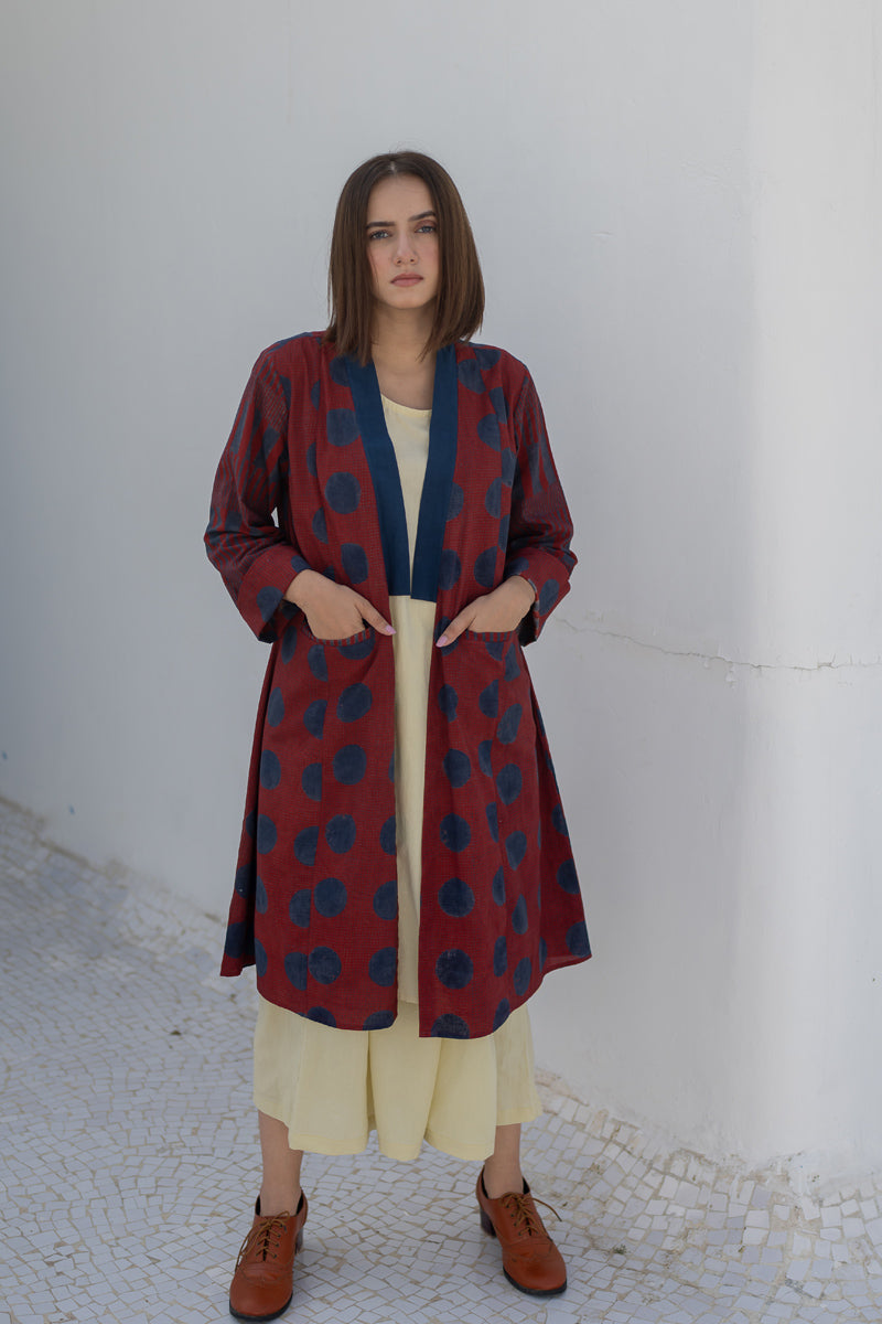 Cropped Collar Overlay-Red