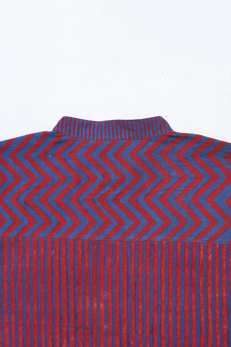 Unisex Anti-fit Shirt - Red stripes