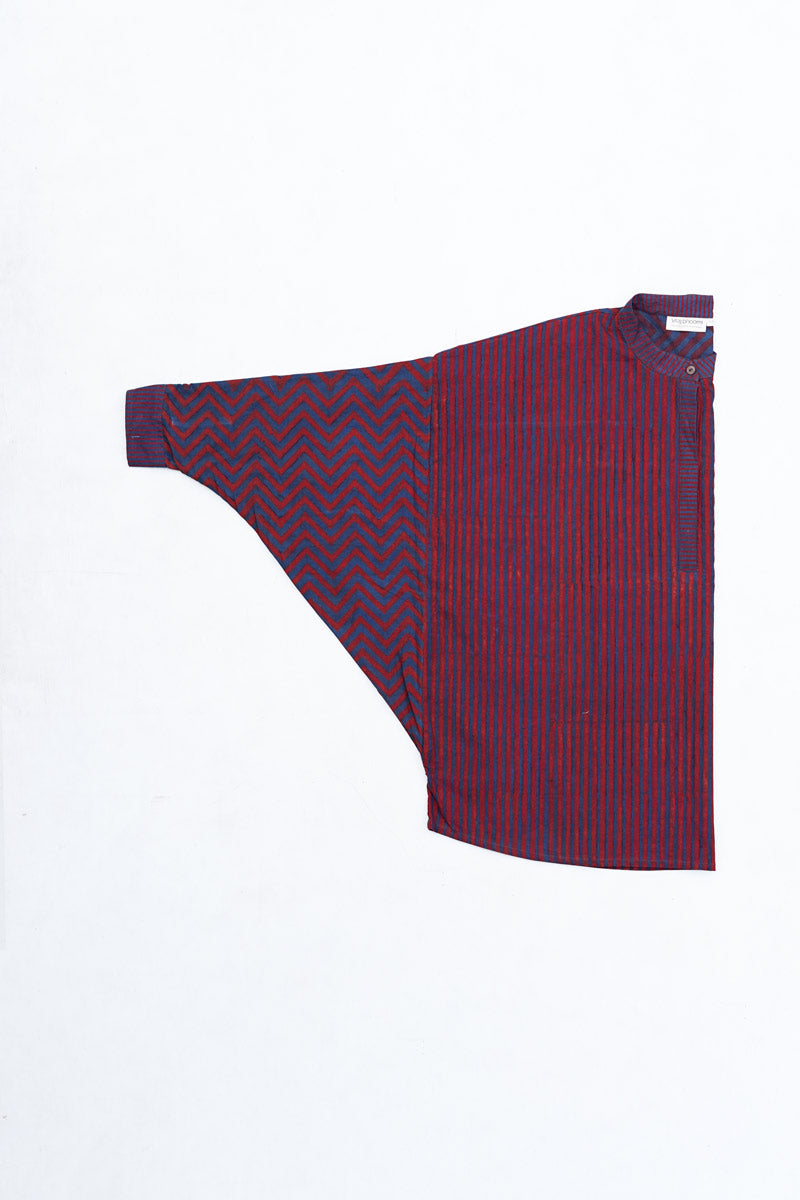 Unisex Anti-fit Shirt - Red stripes