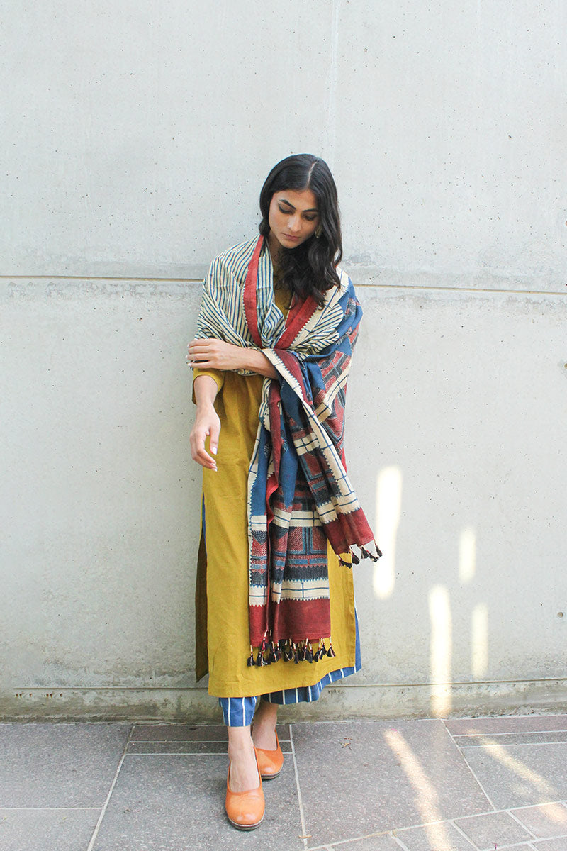 Set of 3 - Kurta, Culotte & Dupatta 01
