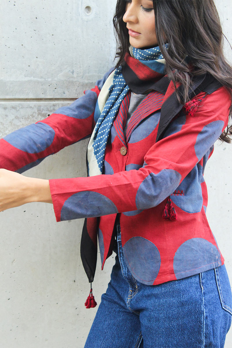 Set of 2 - Button Up Jacket & Scarf