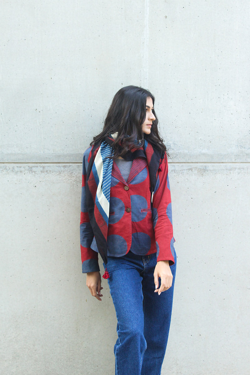 Set of 2 - Button Up Jacket & Scarf