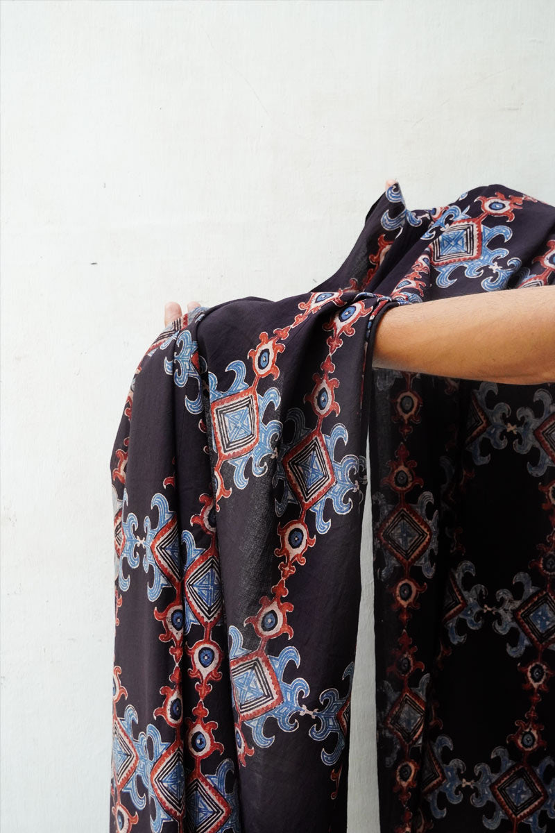 Cotton Fabric - Saaz Black