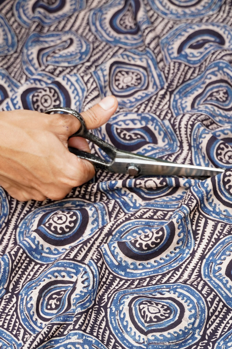 Cotton Fabric - Oran Black Indigo