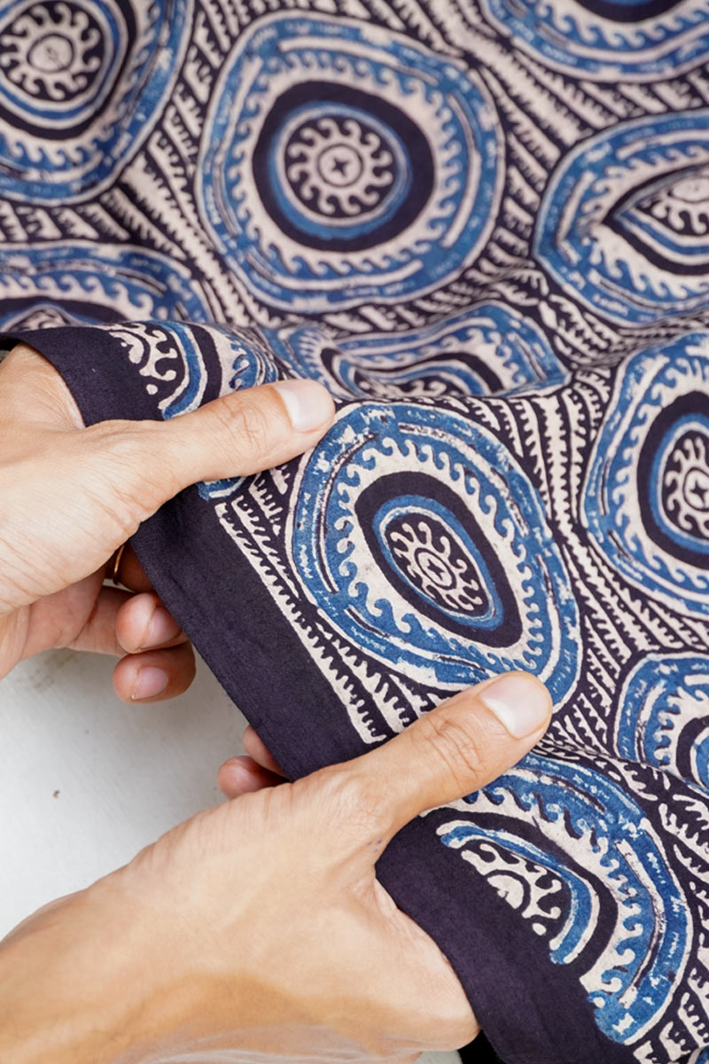 Cotton Fabric - Oran Black Indigo