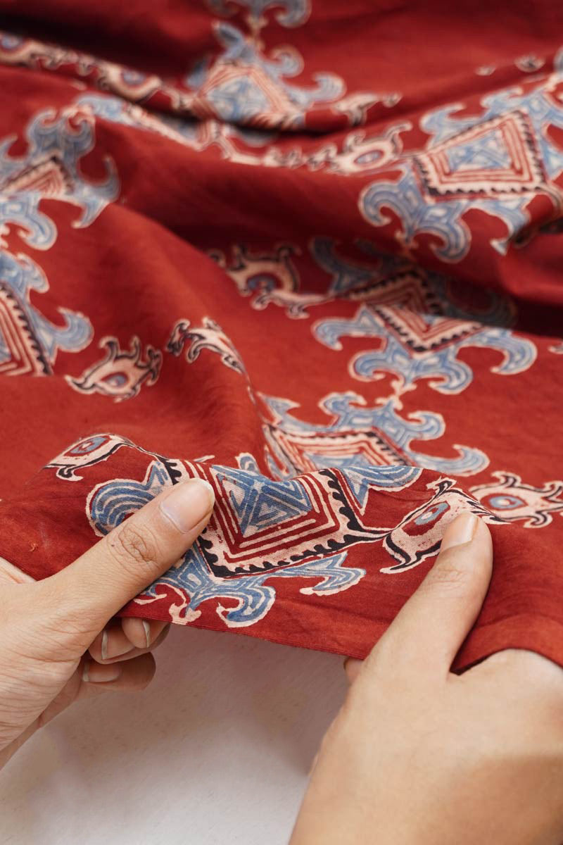 Cotton Fabric - Saaz Red