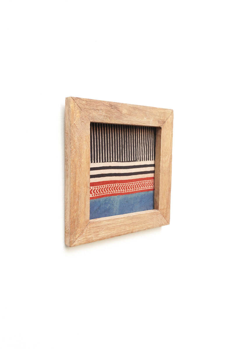 Wooden Frame with Stripe Motif - 18