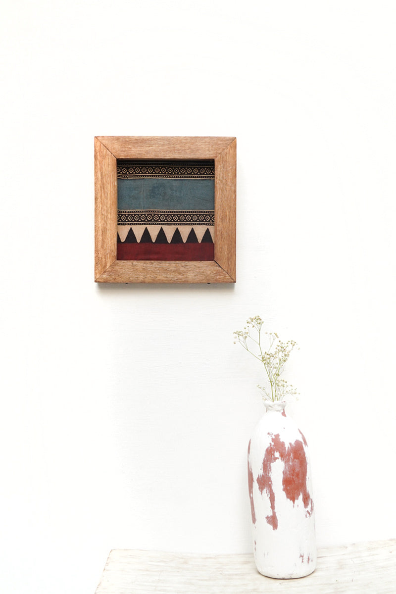 Wooden Frame with Stripe Motif - 19