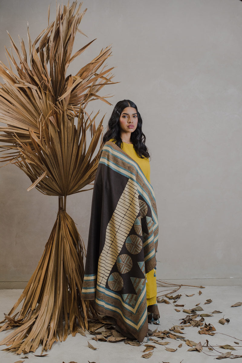 Co-ord Set of 3 - Kurta, Culotte & Dupatta - Sura 13