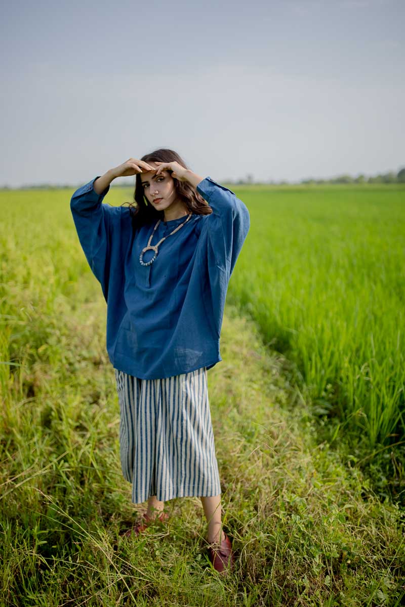 Co-ord Set of 2 – Antifit Top & Culotte – Indigo