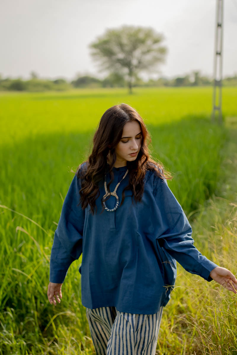 Co-ord Set of 2 – Antifit Top & Culotte – Indigo