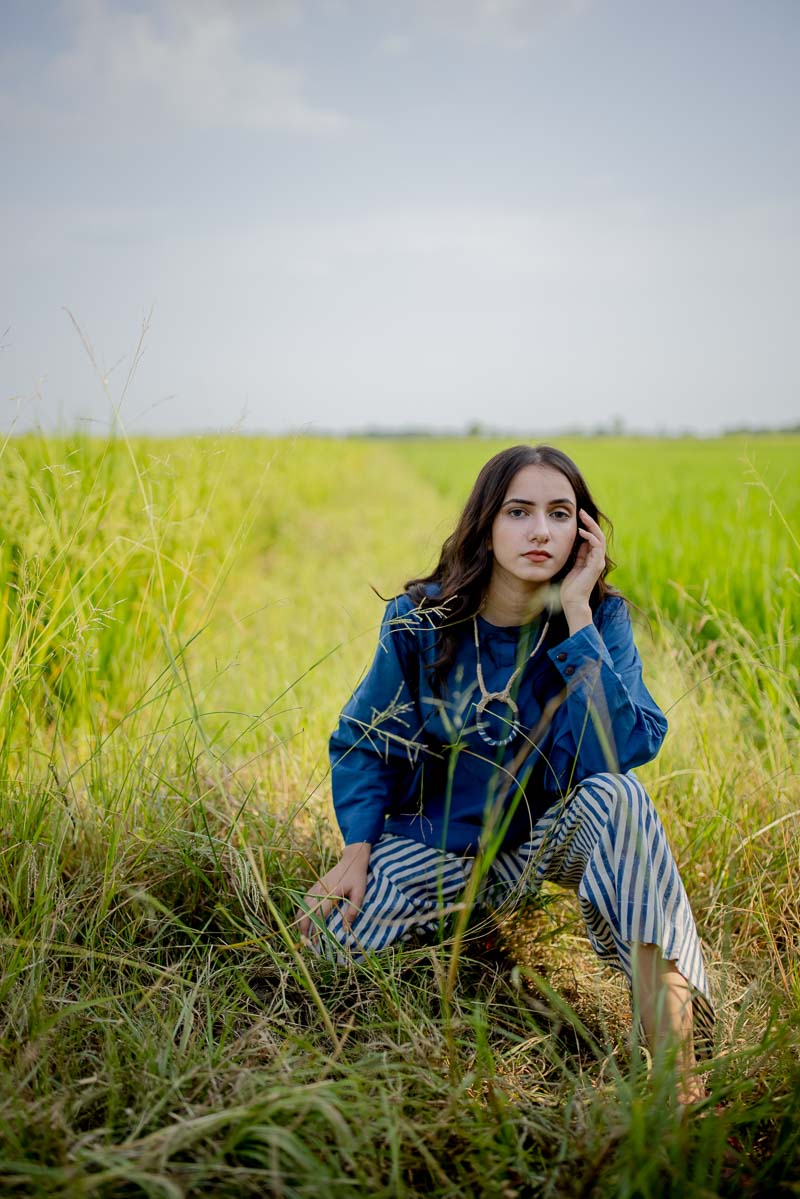 Co-ord Set of 2 – Antifit Top & Culotte – Indigo