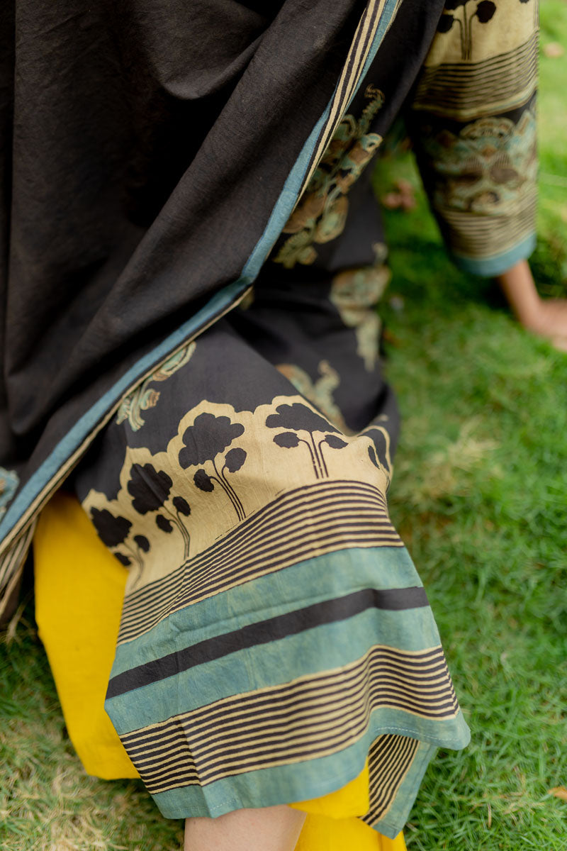 Set of 3 - Kurta, Dupatta, Culotte - Nuri