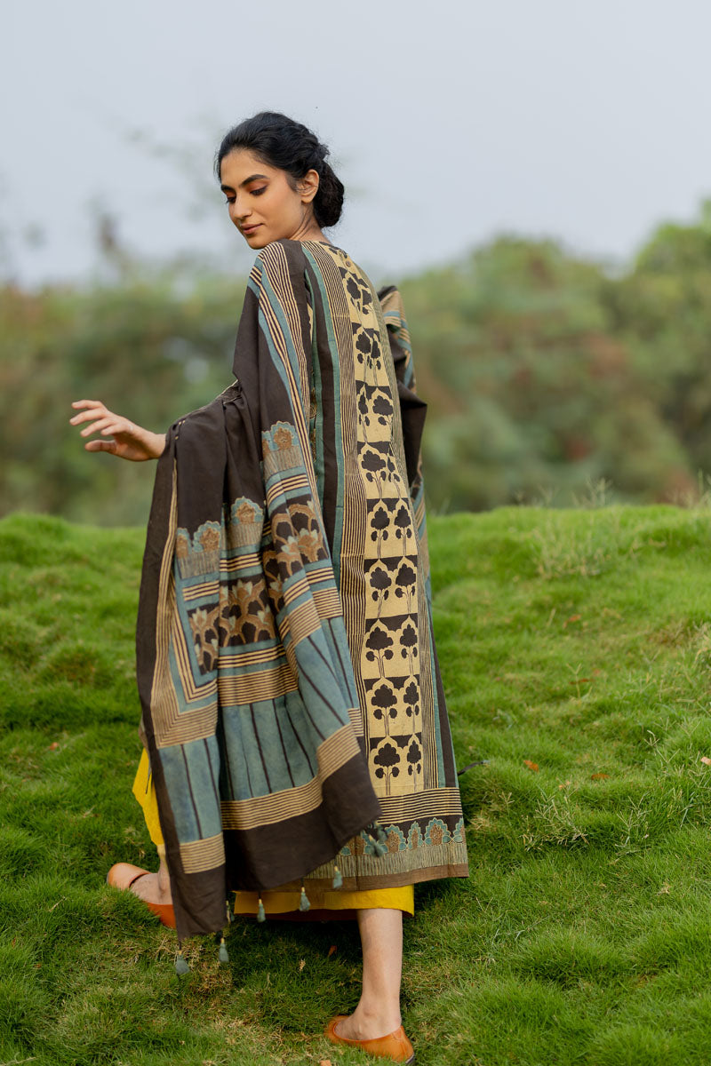 Set of 3 - Kurta, Dupatta, Culotte - Aviv