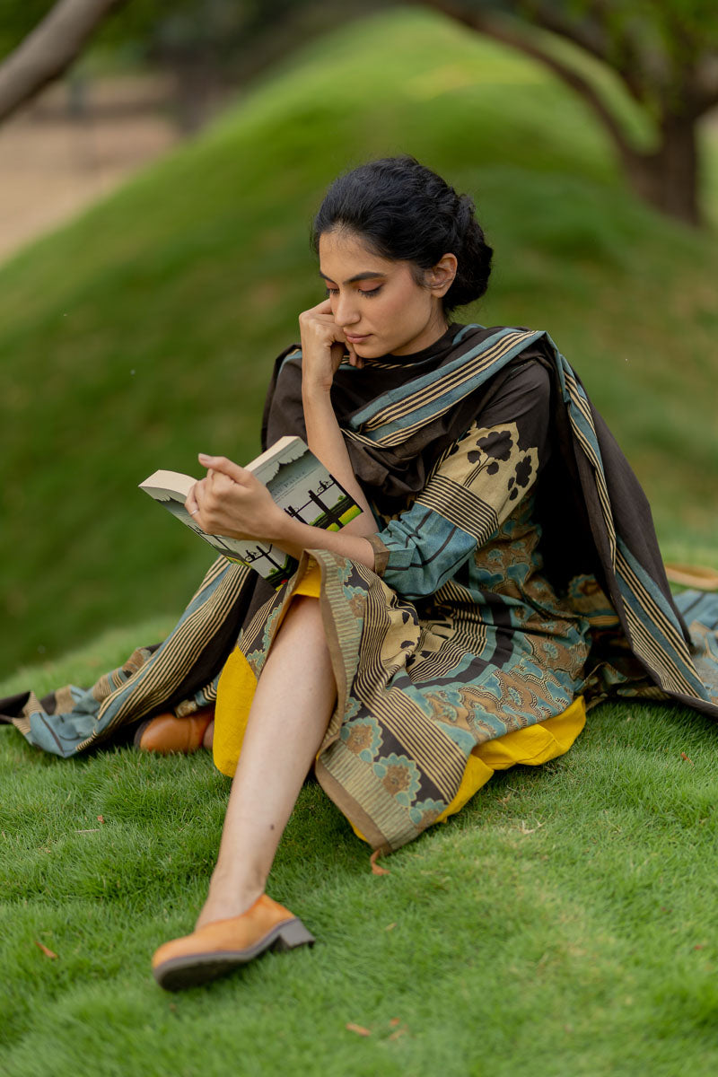Set of 3 - Kurta, Dupatta, Culotte - Aviv