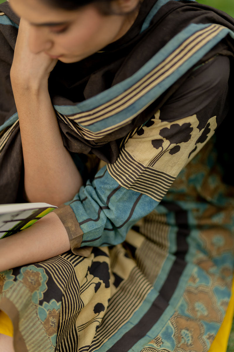 Set of 3 - Kurta, Dupatta, Culotte - Aviv