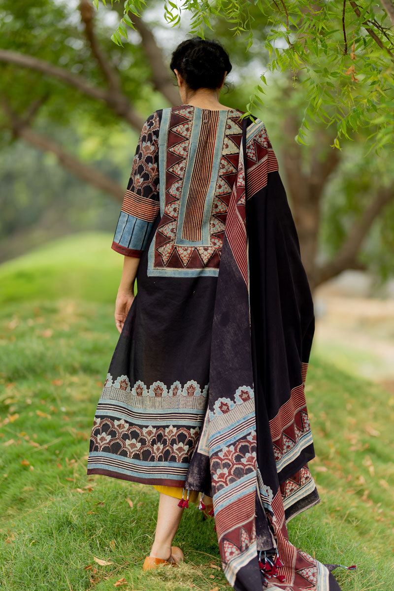 Set of 3 - Kurta, Dupatta & Culotte - Zuhr 04