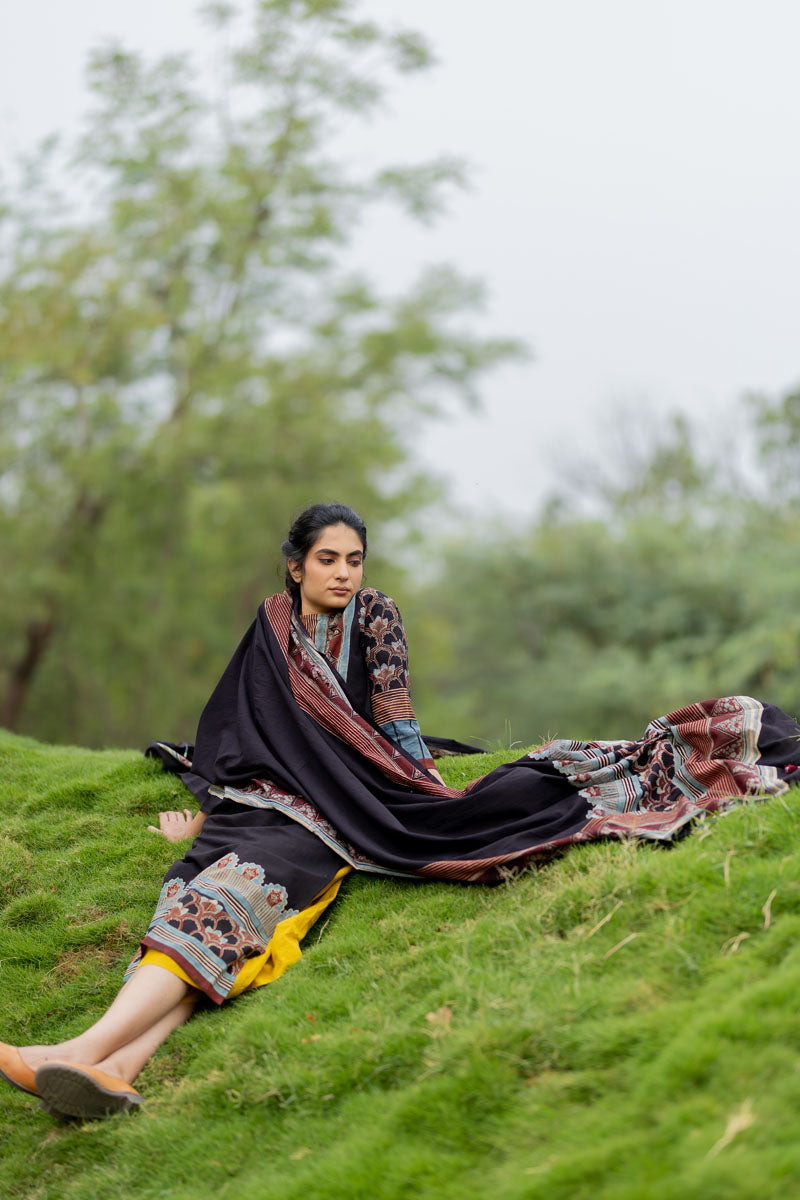 Set of 3 - Kurta, Dupatta & Culotte - Zuhr 04
