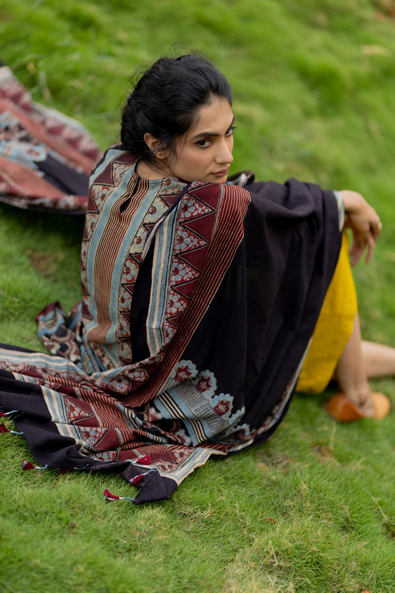 Set of 3 - Kurta, Dupatta & Culotte - Zuhr 04