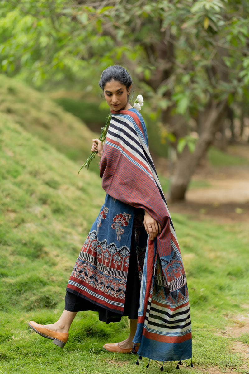 Set of 3 - Kurta, Dupatta, Culotte - Tamara