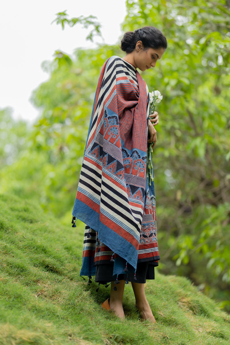 Set of 3 - Kurta, Dupatta, Culotte - Tamara