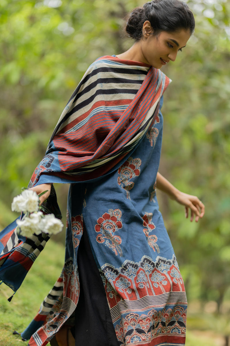Set of 3 - Kurta, Dupatta, Culotte - Tamara