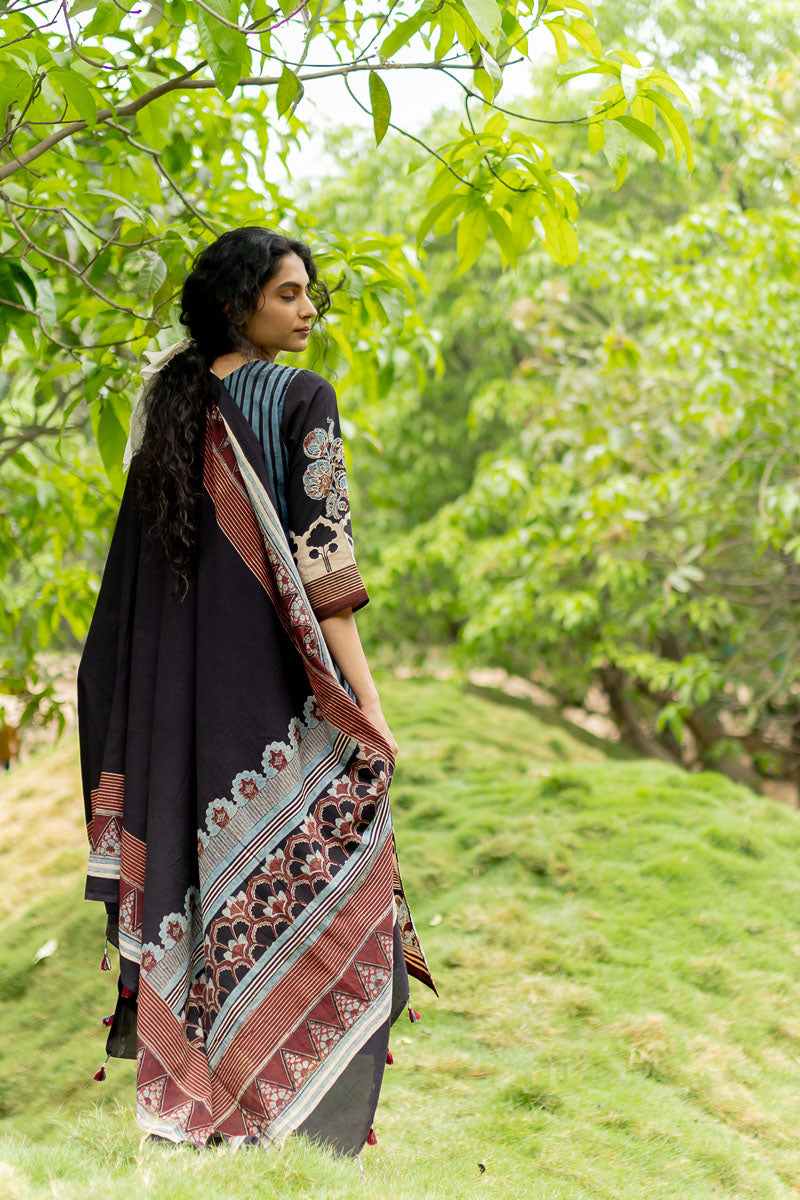Set of 3 - Kurta, Dupatta, Culotte - Niruja