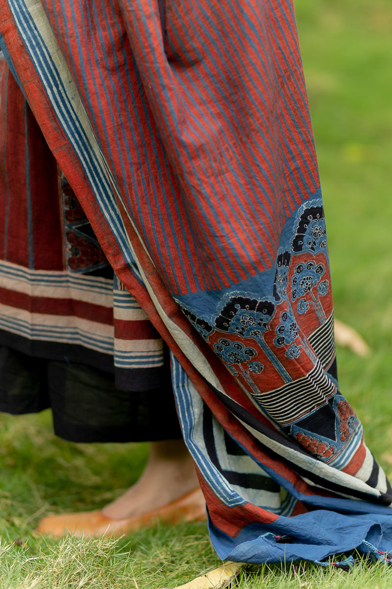 Set of 3 - Kurta, Dupatta, Culotte - Niza