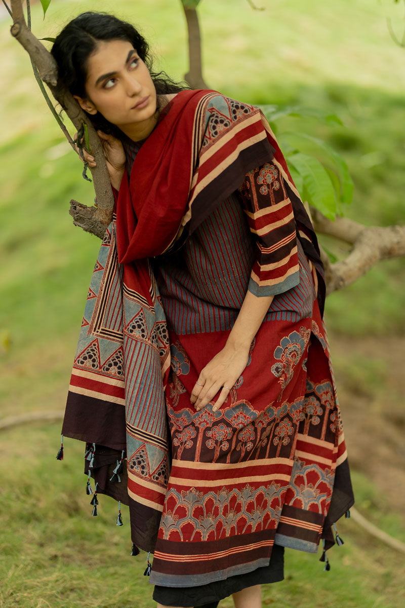 Set of 3 - Kurta, Dupatta & Culotte - Zuhr 05