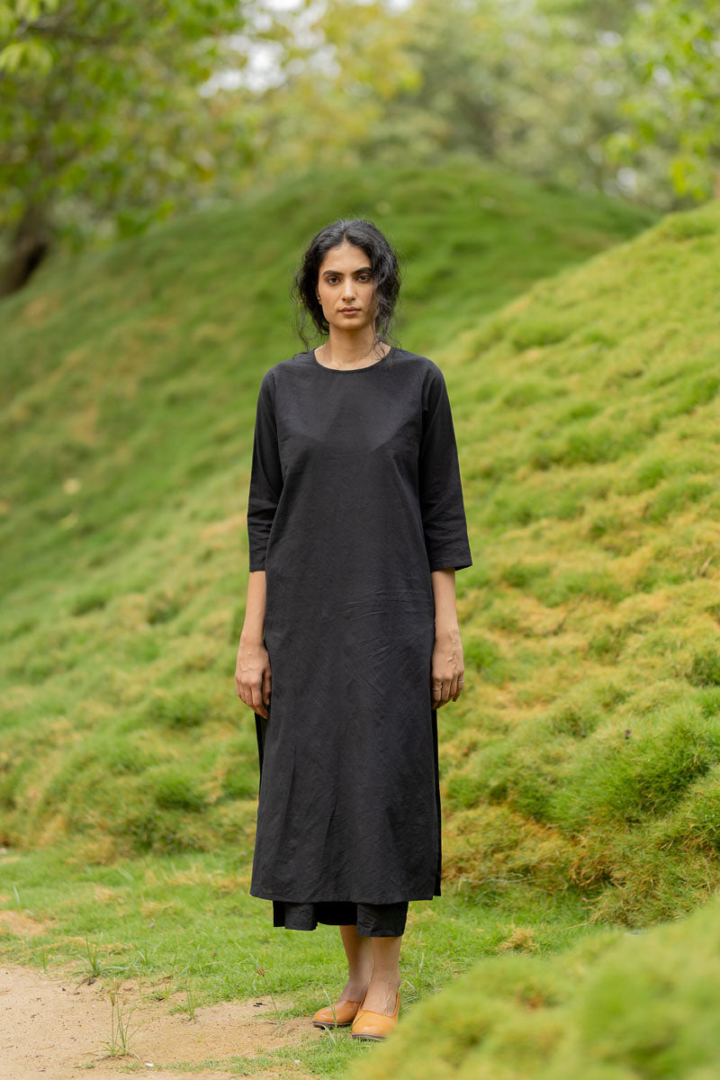 Co-ord Set of 2 – Black Kurta & Culotte