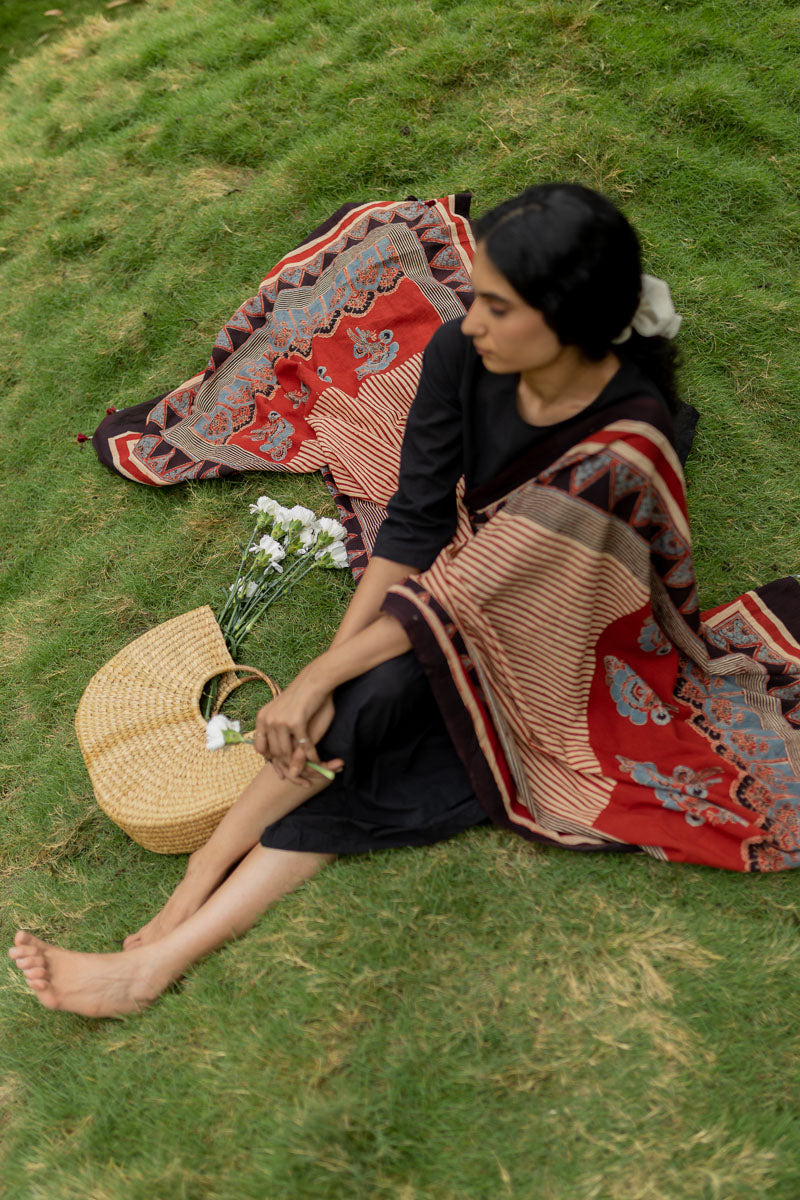 Set of 3 - Basic Kurta, Dupatta, Culotte - Tamara
