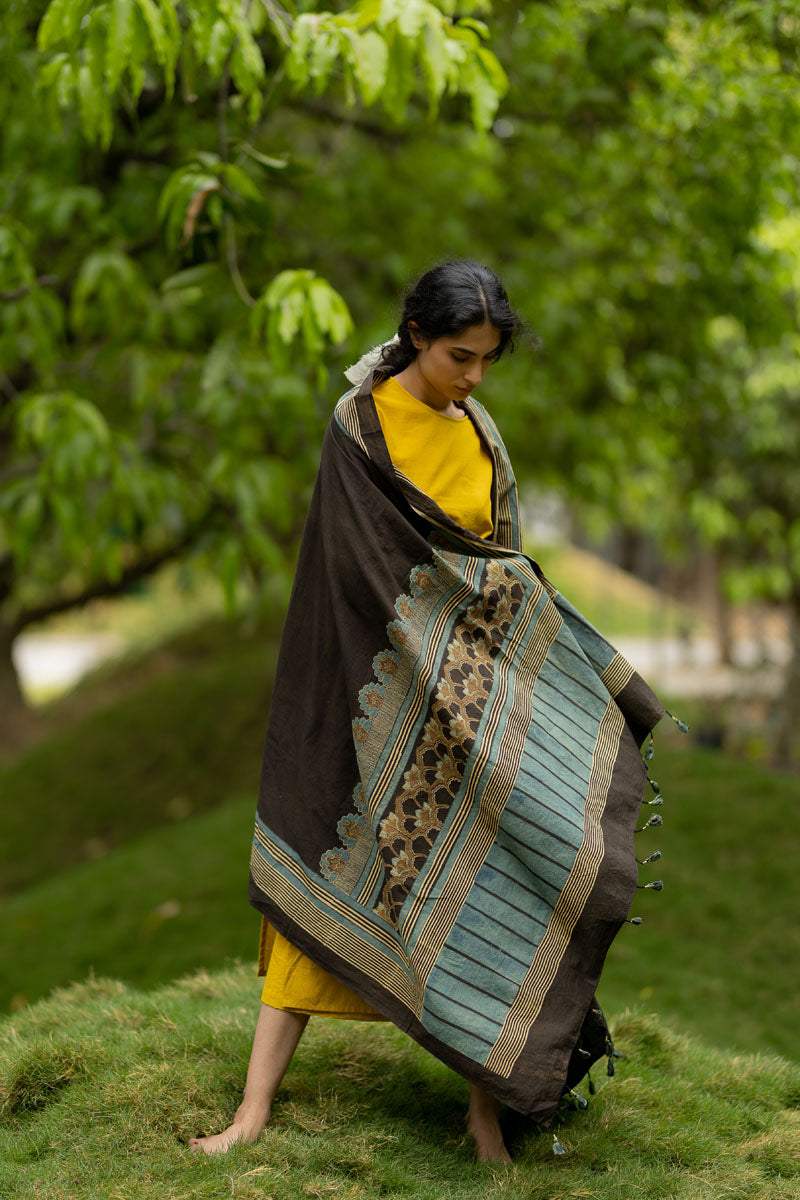 Set of 3 - Basic Kurta, Dupatta, Culotte - Aviv