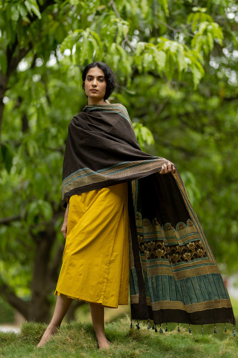 Set of 3 - Basic Kurta, Dupatta, Culotte - Aviv