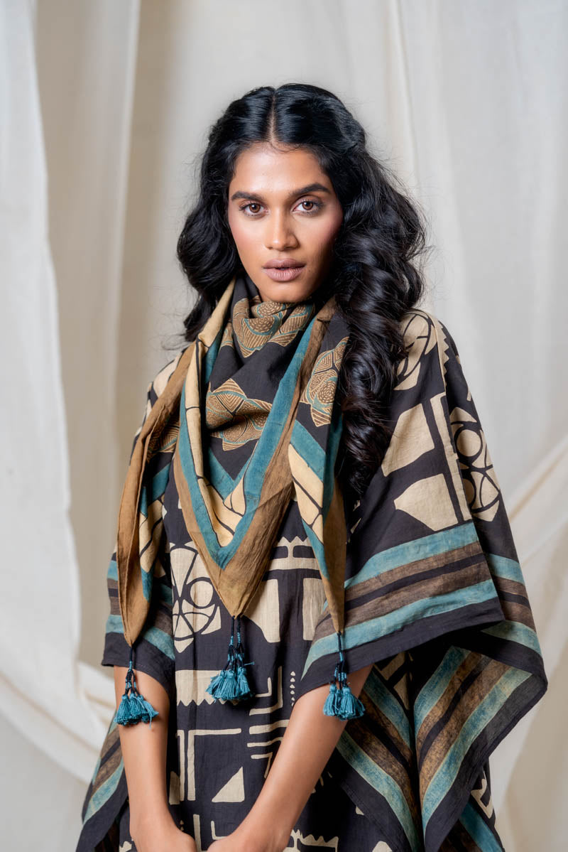 Co-ord Set of 2 - Kaftan & Scarf - Sura 04