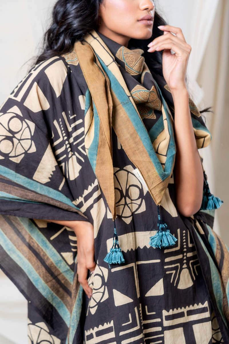 Co-ord Set of 2 - Kaftan & Scarf - Sura 04