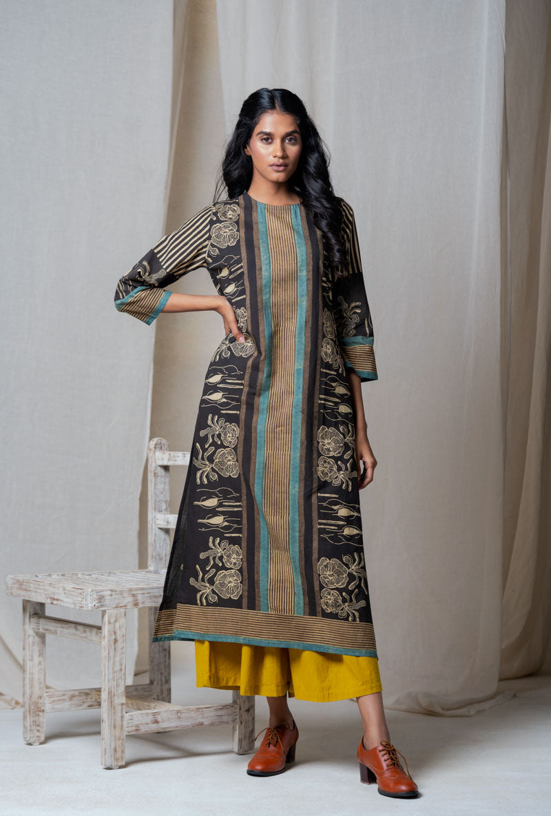 Classic Kurta – Black Vanya